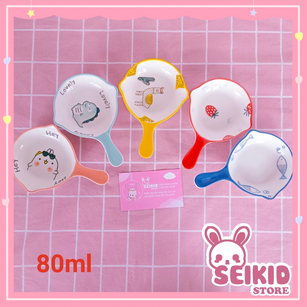 Bát Sứ Ăn Dặm Cao Cấp Họa Tiết Đủ Màu Seikid Store