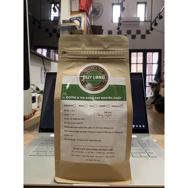 Cafe Arabica rang kiểu Light, Nguyên chất 100%, một trải nghiệm tuyệt vời về cafe nguyên bản của cafe Arabica.