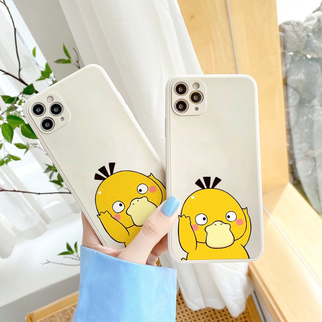 Ốp lưng iphone Hình vịt vàng may mắn cạnh vuông V03 chống sốc 7plus/8plus/x/xs/xsmax/11/12/13/14/pro/promax