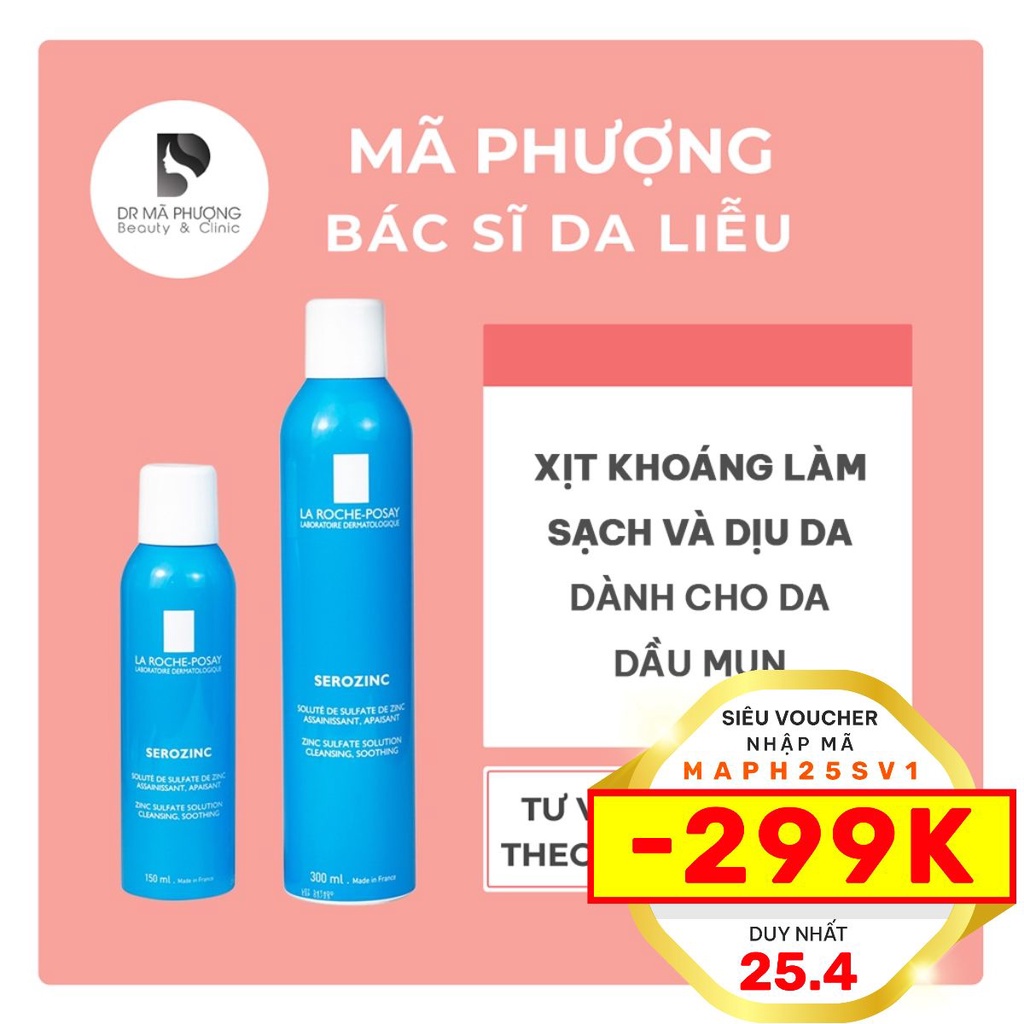 Xịt Khoáng Giúp Làm Sạch Và Dịu Da La Roche-Posay Serozinc