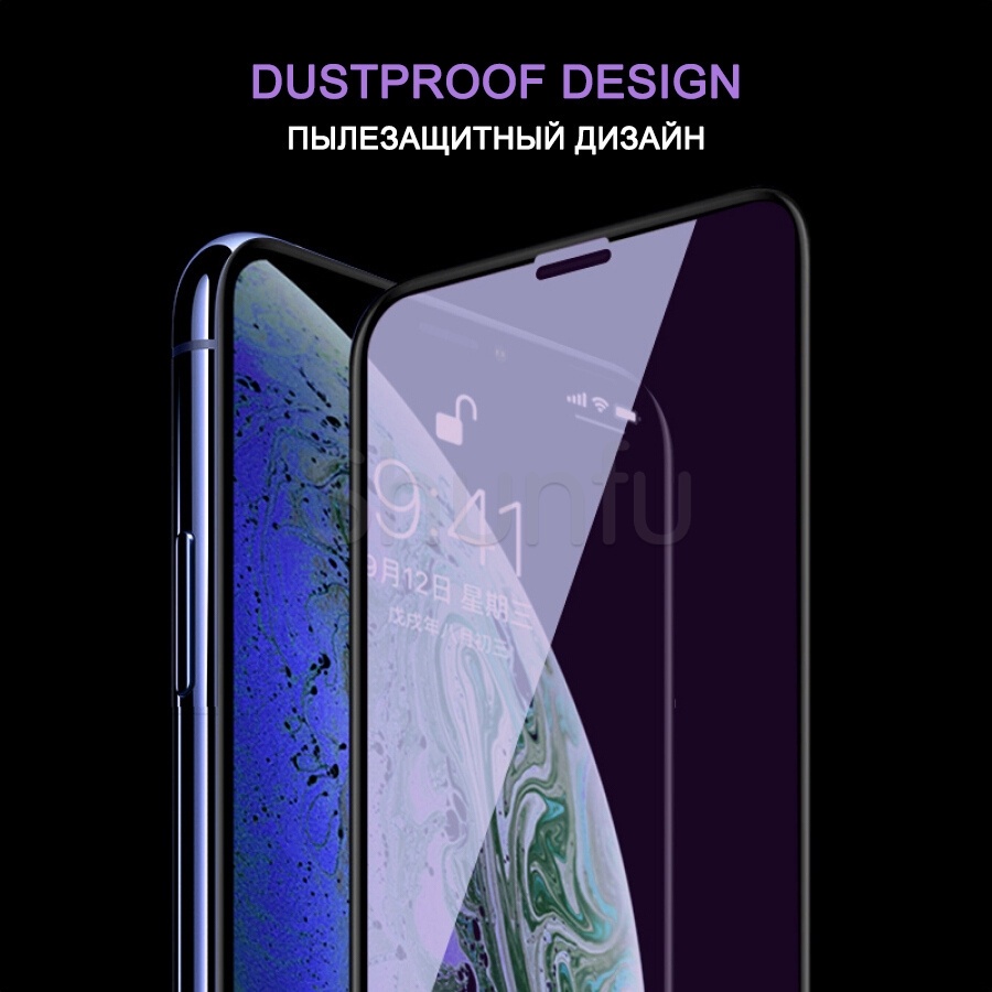 Kính cường lực Chống Tia Sáng Xanh 10D Cho iPhone 11 12 13 14 Pro Max X XS XR 6 6S 7 8 Plus