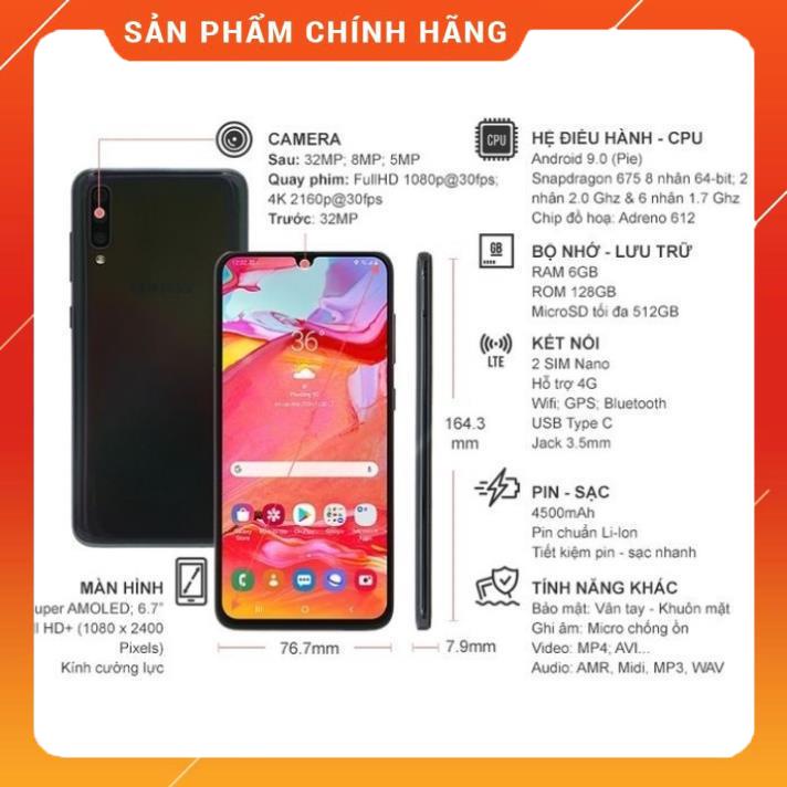 [flash sale-tặng mã 888k] Điện Thoại Samsung Galaxy A70 (128GB/6GB) -Hàng chính hãng | BigBuy360 - bigbuy360.vn