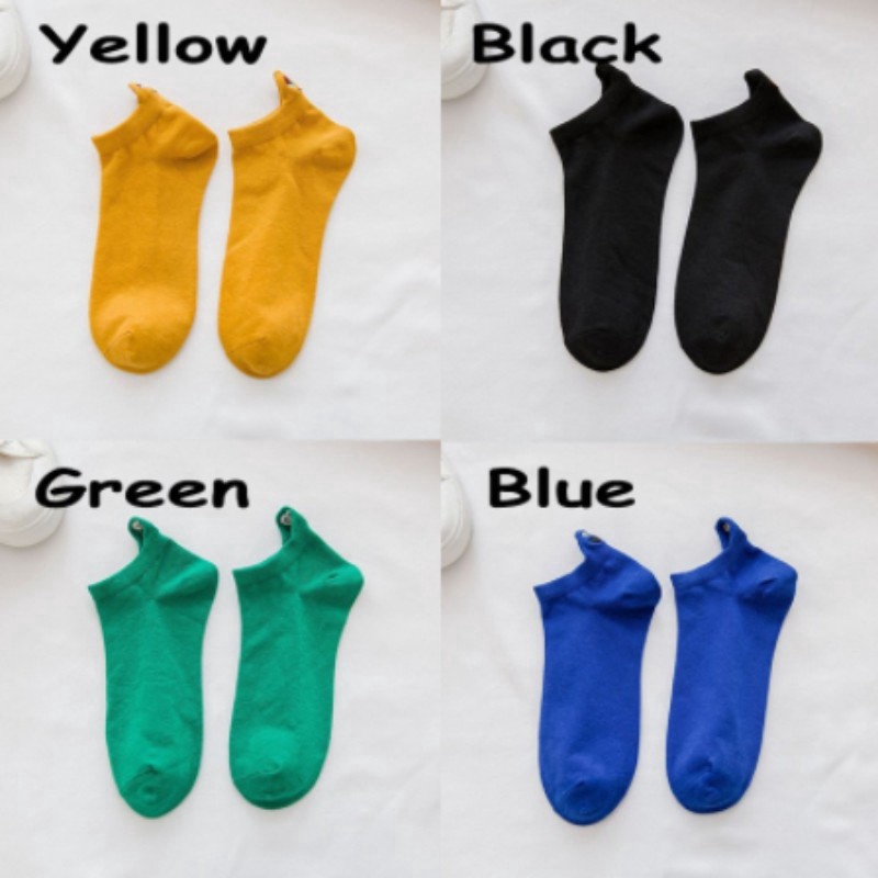 Đôi Tất Chân Cotton Thêu Hình Dễ Thương Cho Nữ