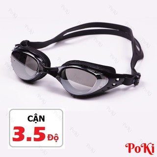 Kính bơi CẬN 3.5 độ 6200, tráng GƯƠNG, chống UV, chống HẤP HƠI, kính thời trang cao cấp - POKI