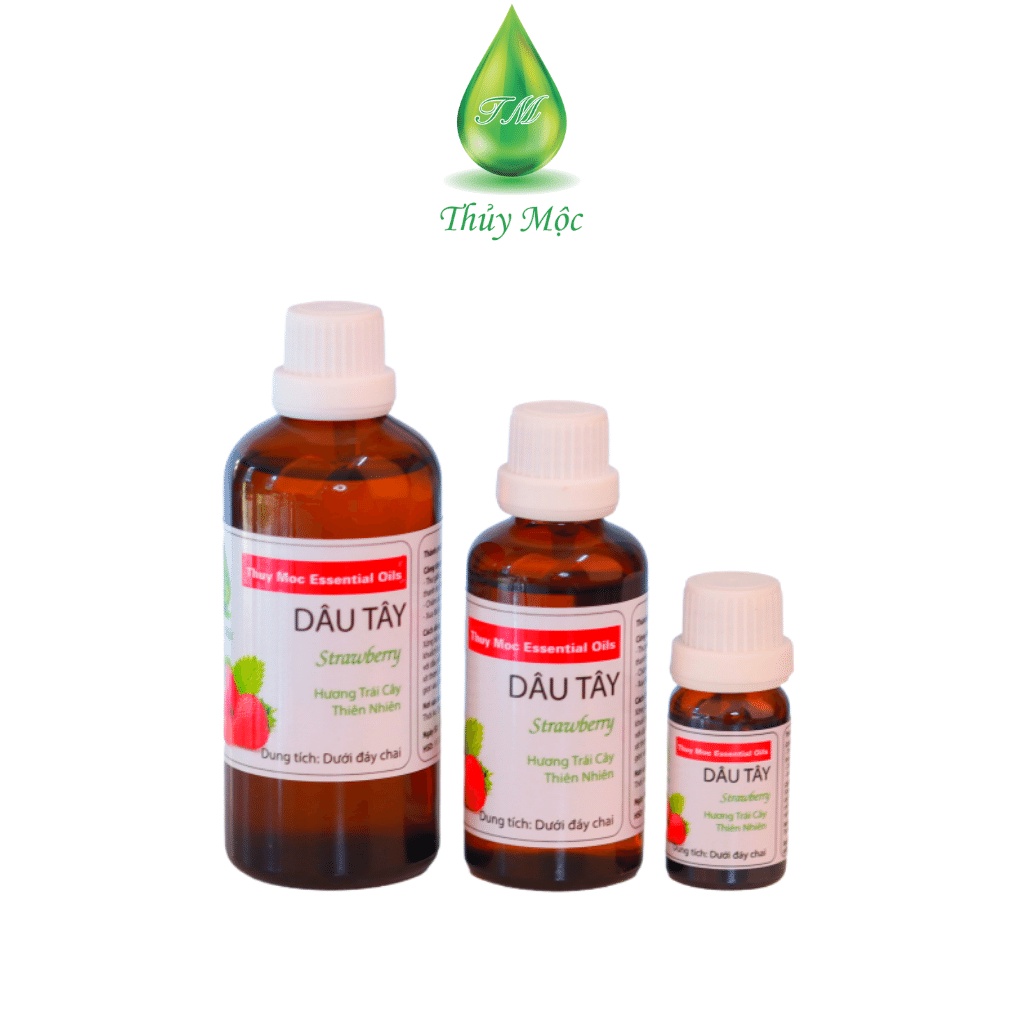 Tinh dầu dâu tây thiên nhiên nguyên chất xông thơm phòng 10ml 50ml 100ml có kiểm định Thủy Mộc