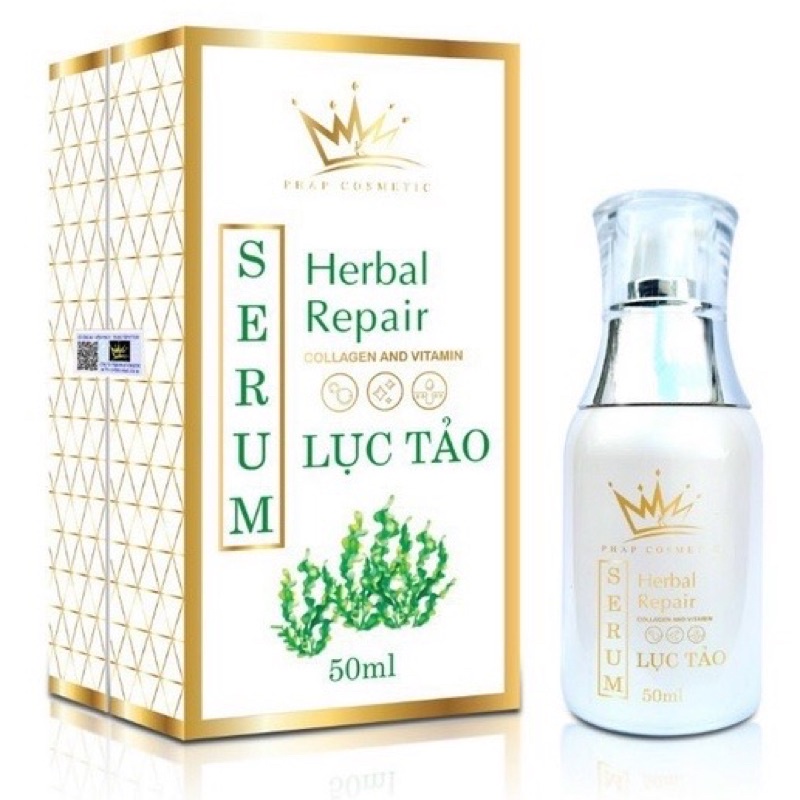 Serum lục tảo kèm sữa rữa mặt pháp Cosmetics