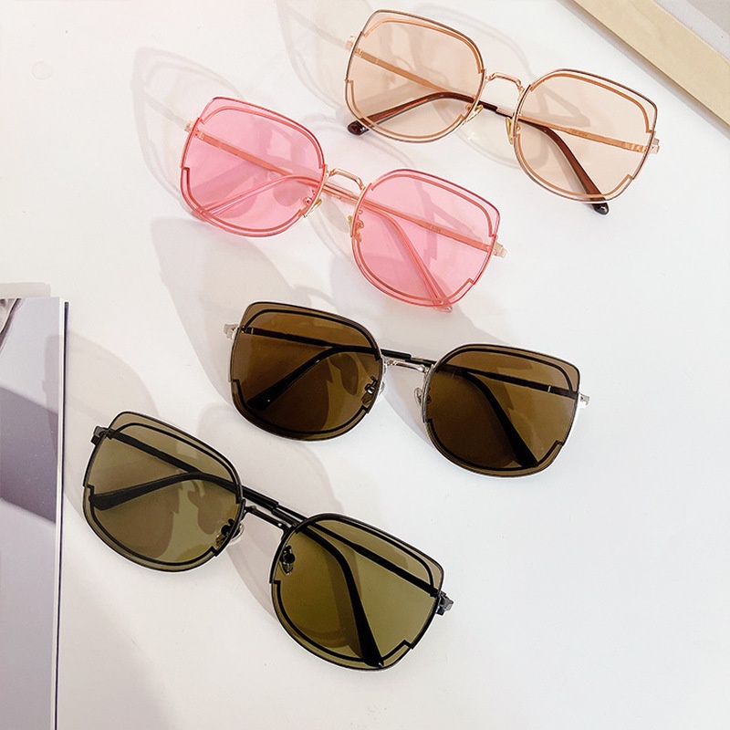 Kính Mát Phân Cực Gọng Kim Loại Tròng Nhiều Màu Sắc Thời Trang
