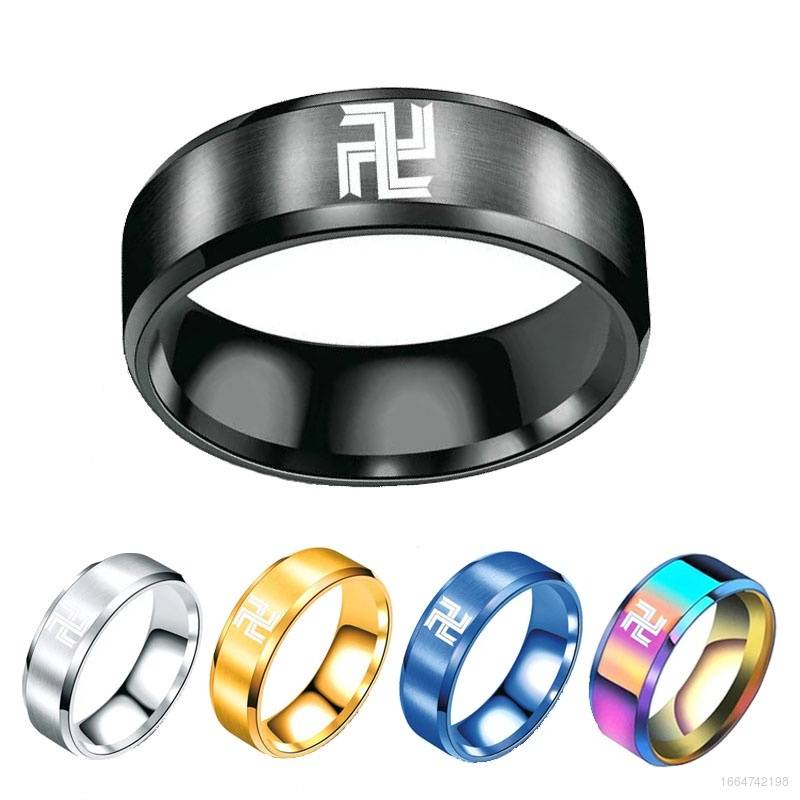 Nhẫn Đôi Bằng Thép Không Gỉ Họa Tiết YT3 Tokyo Revengers Hinata Hi Naoto Long Jian
