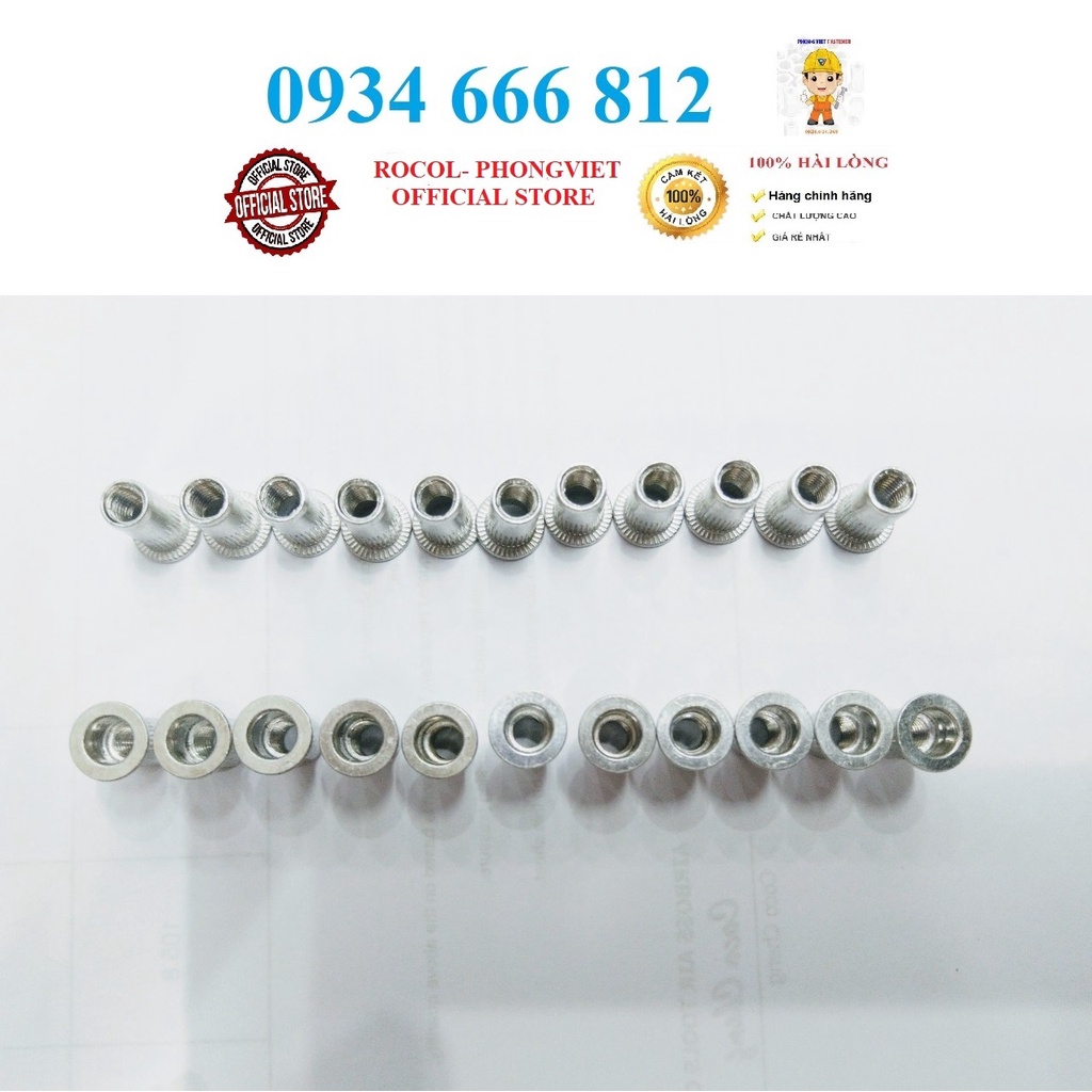 Combo 50c Ốc tán rút nhôm M5