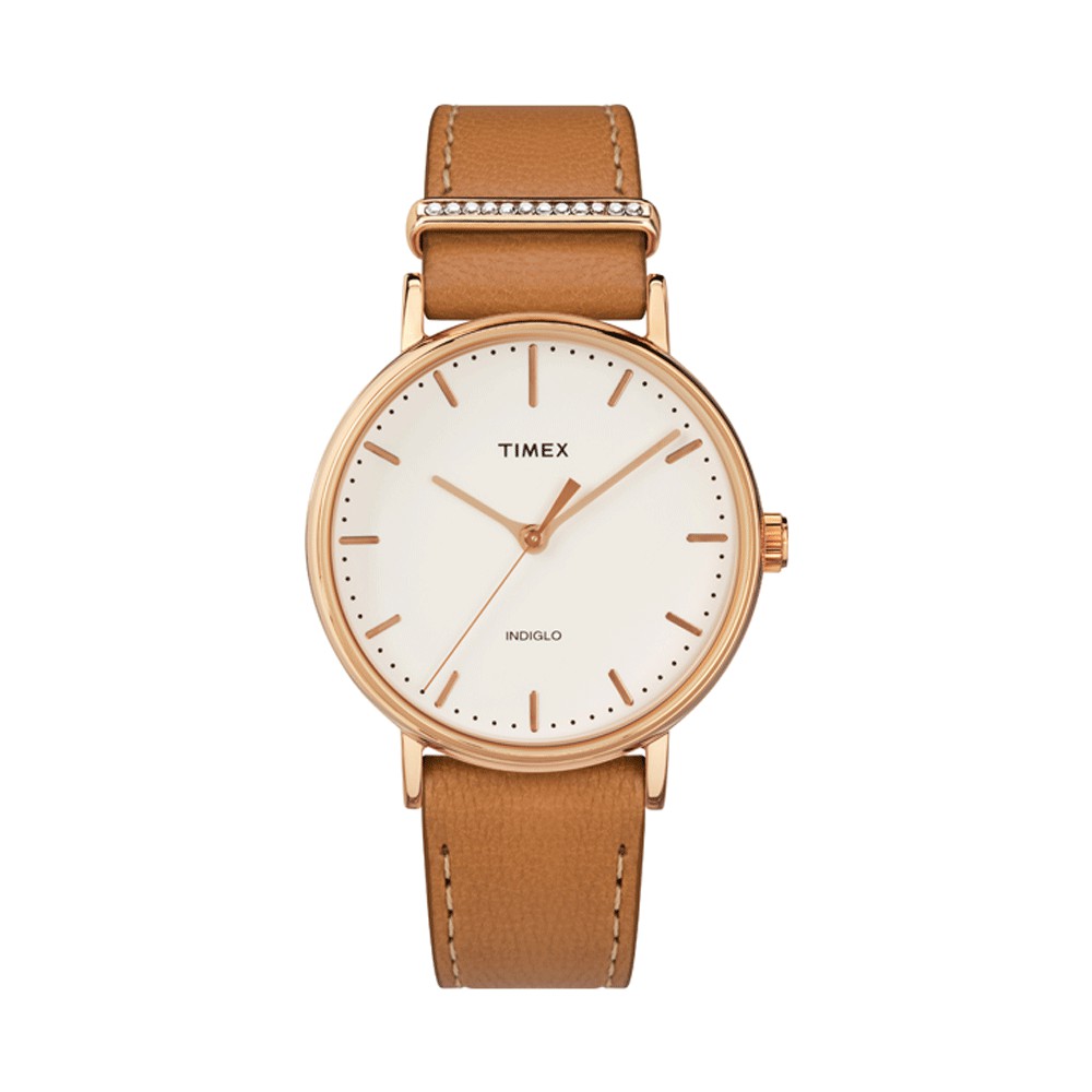Đồng Hồ Dây Da Nữ Timex TW2R70200