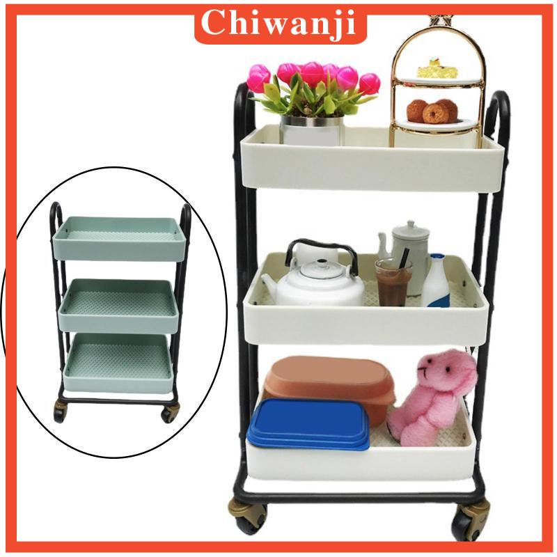 Xe đẩy thức ăn 3 ngăn tỉ lệ 1/6 cho nhà búp bê