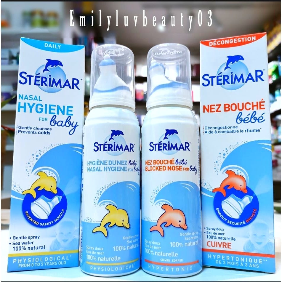 Xịt muối biển cá heo Sterimar Pháp cho bé cưng DATE XA