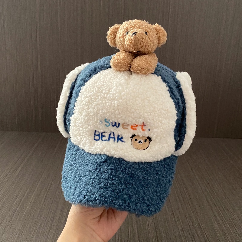 Mũ Nhung Che Tai Giữ Ấm Mùa Thu Đông Cho Bé Trai Và Bé Gái