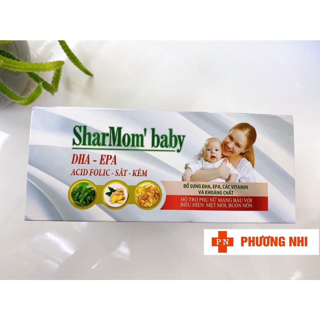 [CHÍNH HÃNG] SHARMOM'S BABY- BỔ SUNG DHA, EPA, CÁC VITAMIN VÀ KHOÁNG CHẤT CHO PHỤ NỮ MANG THAI VÀ PHỤ NỮ CHO CON BÚ