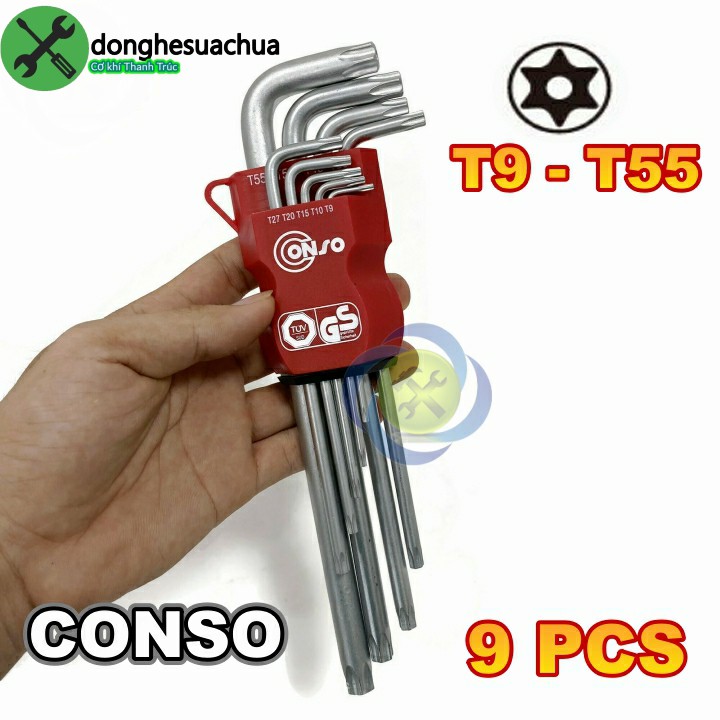 Bộ lục giác sao có lỗ Conso WTMD0309 9 cây T9-T55