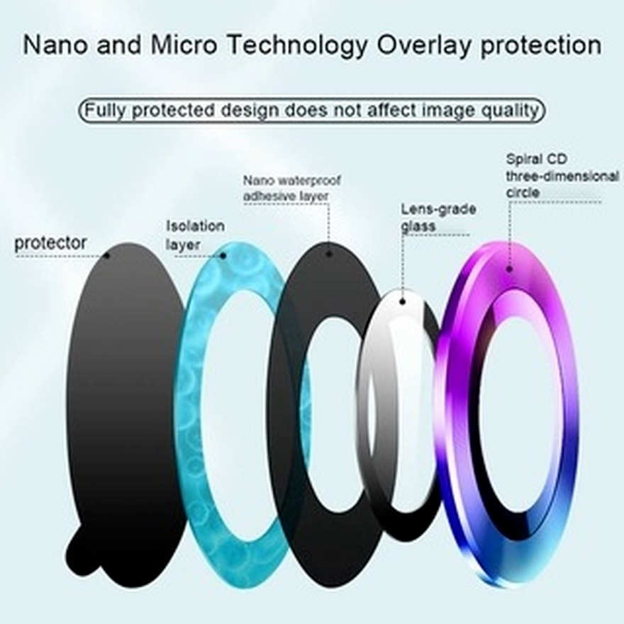 Nắp gắn camera điện thoại kính cường lực thích hợp cho iPhone 12 11 Pro Max