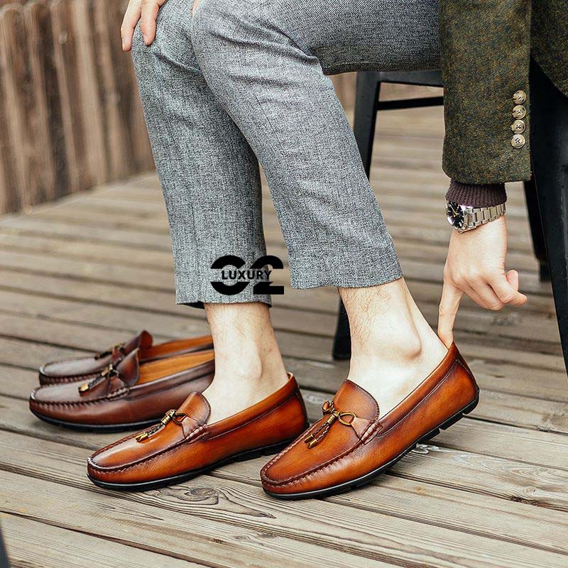 Giày lười nam Luxury dáng Moccasin Shoes BL09-2 chất da cao cấp nhiều size