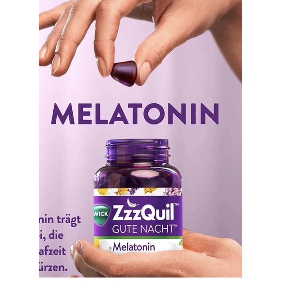 Gum Melatonin hỗ trợ giấc ngủ WICK ZzzQuil Gute Nacht Weichgummis hộp 60 gum