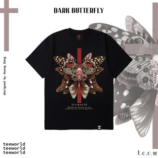 Áo thun Teeworld Dark Butterfly Vintage T-shirt Nam Nữ Trắng Đen Form Rộng Unisex