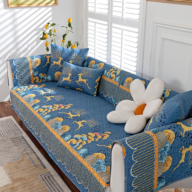 Vỏ Bọc Đệm Ghế Sofa Bốn Mùa Cao Cấp Chống Trượt Phong Cách Bắc Âu