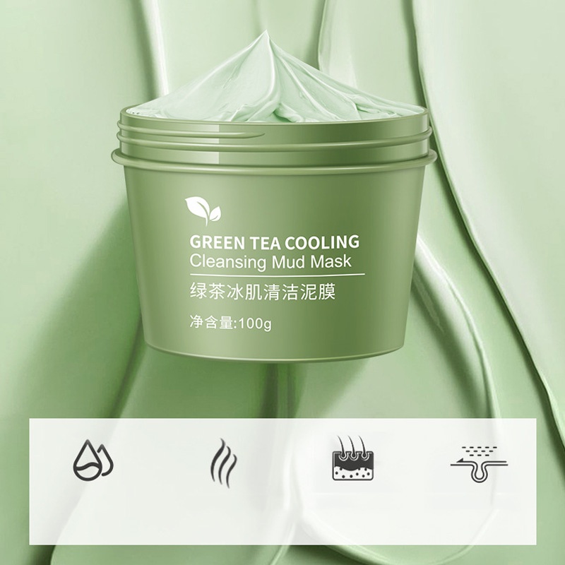 [Hàng mới về] Mặt nạ XUEROUYA đất sét chiết xuất trà xanh làm sạch sâu loại bỏ mụn đầu đen tiện lợi | BigBuy360 - bigbuy360.vn