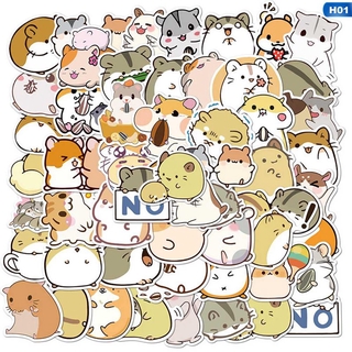 Bộ 50 miếng dán hình chuột hamster dễ thương