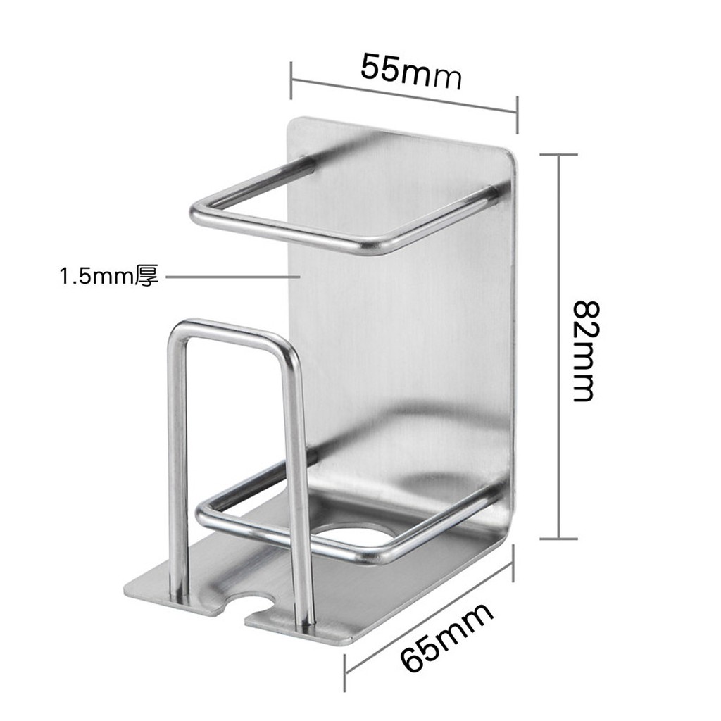 Kệ inox đựng bàn chải kem đánh răng máy cạo râu kèm keo dán 3M Dack D House