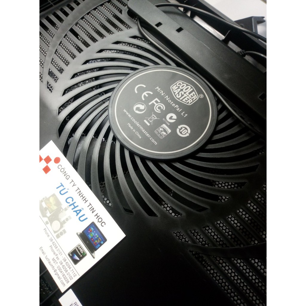 Đế tản nhiệt CoolerMater L1: 1 Fan 160mm - sử dụng cho Laptop  Up to 17 Inch