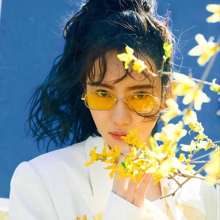 Women Sunglasses Tinted Color Lens Men Vintage Sun Glasses Female Eyewear Blue Sunglasses 8008