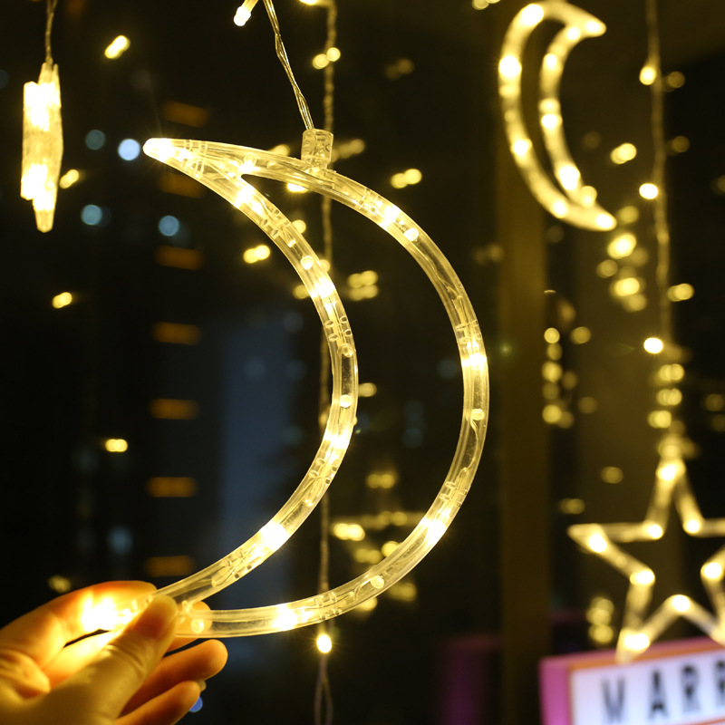 Dây Đèn Led Trang Trí rèm cửa sổ Có Điều Khiển Từ Xa