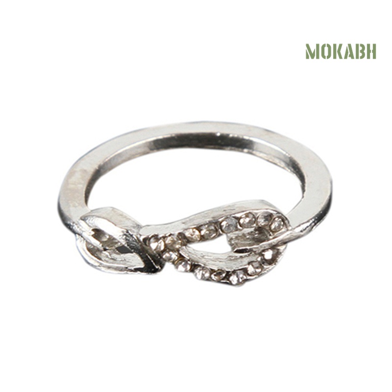 Nhẫn Hở Hai Chiếc Lá Đính Đá Thời Trang Dành Cho Nữ