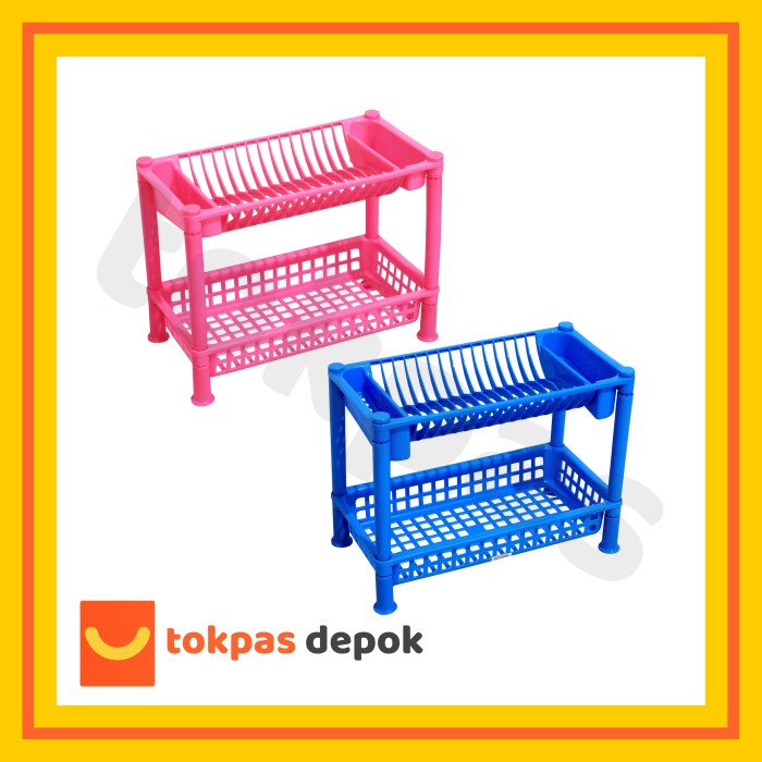 Bộ 2 Giá Đỡ Bằng Nhựa Có Thể Xếp Chồng Lên Nhau Shinpo 827 Pr 2 - Blue | BigBuy360 - bigbuy360.vn