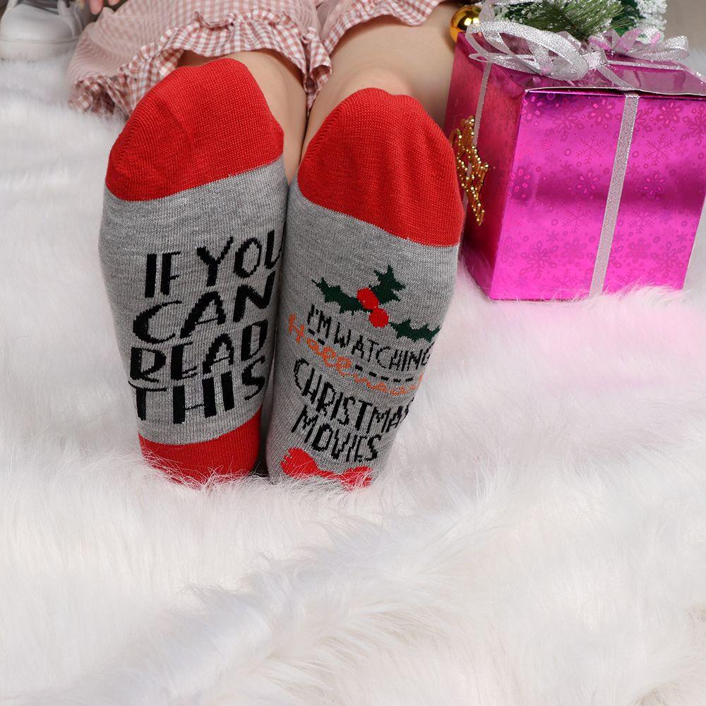 HS Vớ Cotton Mềm Mại In Họa Tiết Giáng Sinh Thời Trang