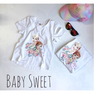 Áo HM thun cotton trắng Elsa