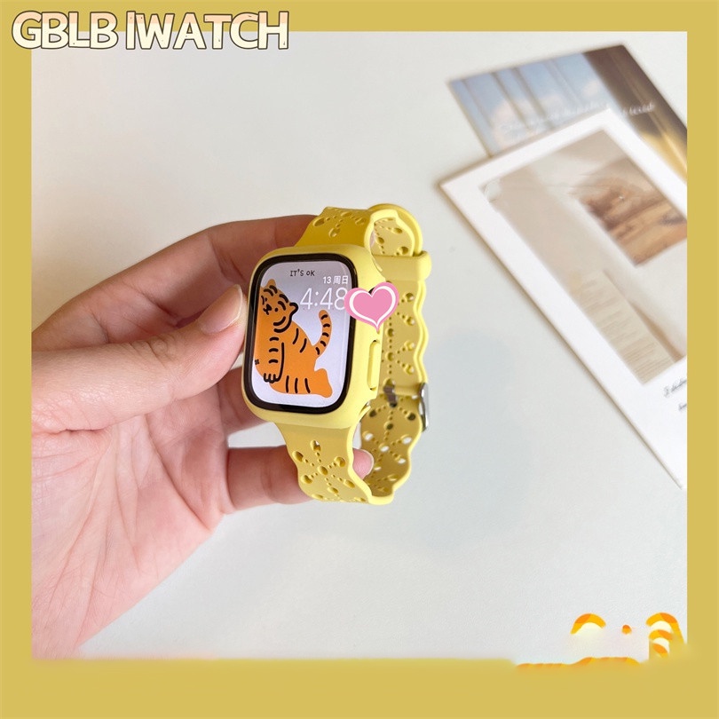 Ốp Silicone Có Dây Đeo Thể Thao Cho Đồng Hồ Apple watch 45mm 41mm 44mm 40mm 38mm 42mm 41mm 45mm 7 6 5 4 3SE