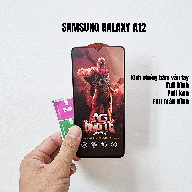 Kính cường lực chống bám vân tay Samsung Galaxy A12