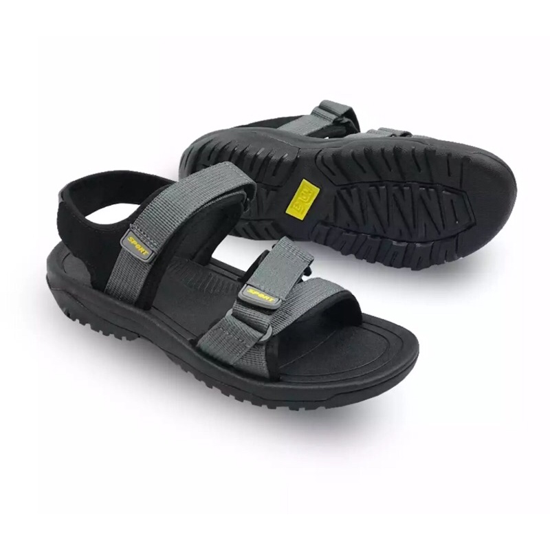 Giày sandal quai hậu nam học sinh, sinh viên Rova chính hãng quai dù đế cao su đúc màu đen, xám trẻ trung năng động