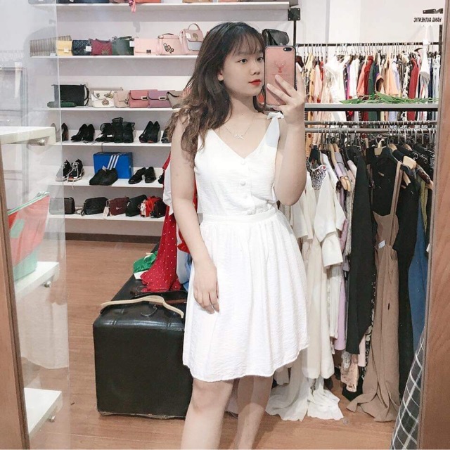 Váy Zara basic vải đũi sz M