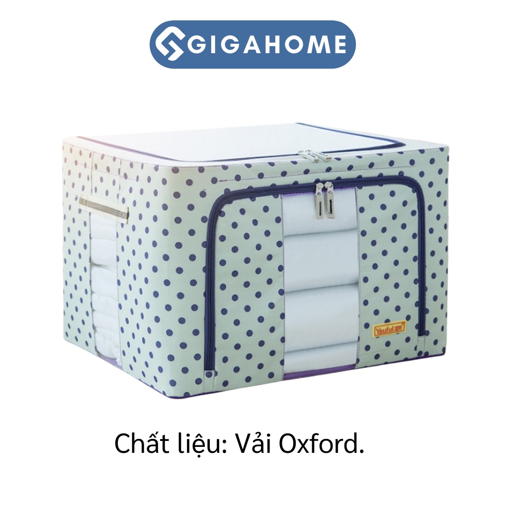 Túi Hộp Đựng Quần Áo, Chăn Màn GIGAHOME Khung Thép Loại To 100L, Chống Bụi Bẩn 4299