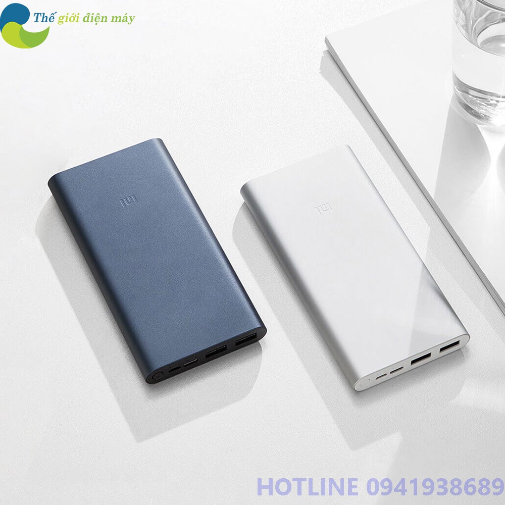 Pin sạc dự phòng Xiaomi 10000mah Gen 3 - Bảo hành 6 tháng - Shop Thế giới điện máy