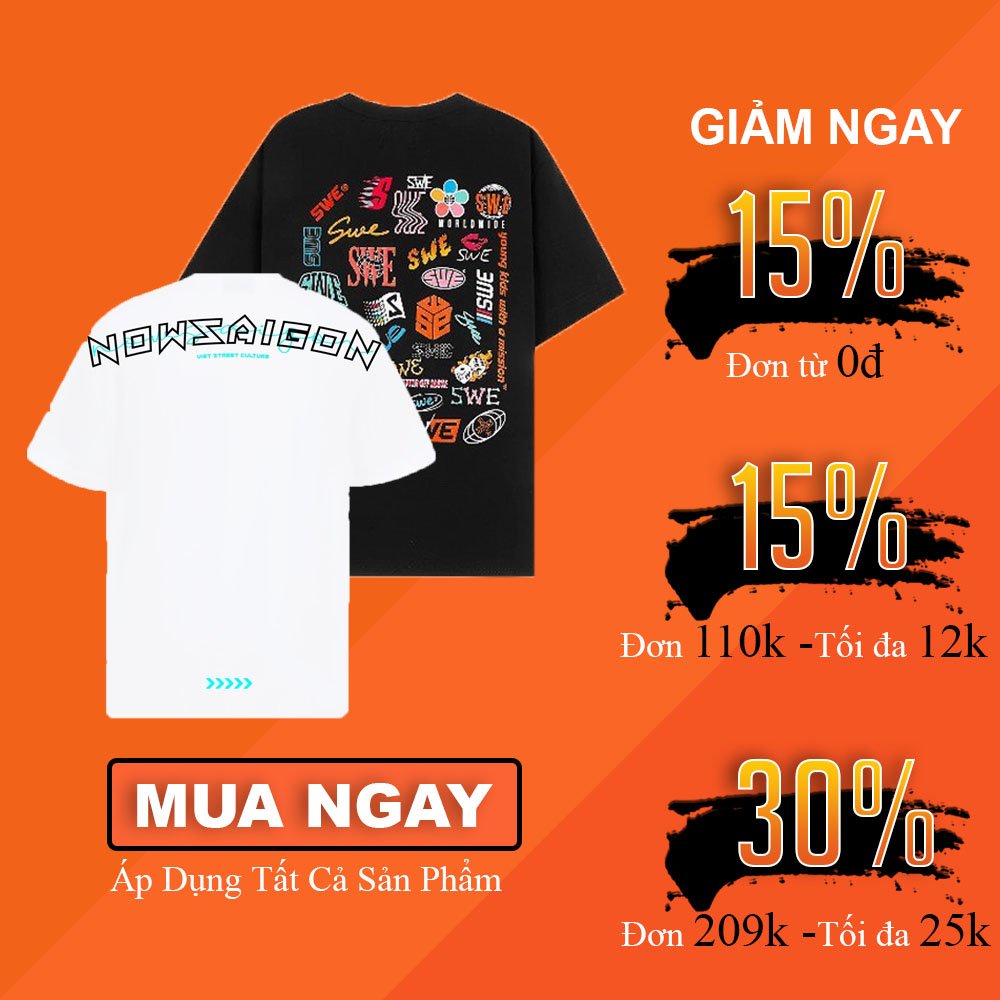 [Full Tag Hãng] Áo thun Nowsaigon Multicolor tee local brand chính hãng full tag logo unisex ulzzang nam nữ oversize