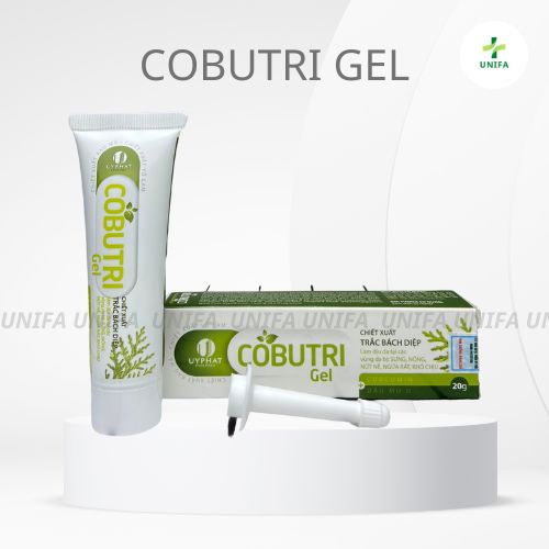 Gel bôi trĩ COBUTRI GEL - Gel bôi trĩ hỗ trợ giảm co búi trĩ, táo bón, đau rát hậu môn - Tuýp 20g kèm đầu thụt