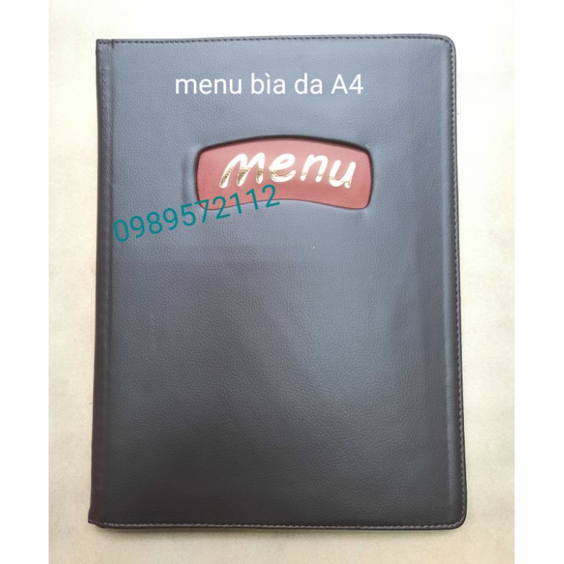 Menu bìa da A4