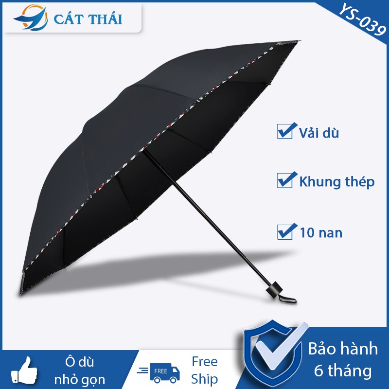 Ô dù Cát Thái YS-039 thân dù có nút cố định, kích thước dù lớn, cầm tay thoải mái, khung dù bằng thép 8 nan