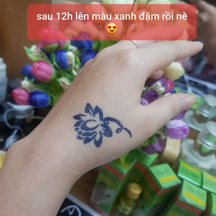 COMBO 1 lọ mực xăm Inbox + 50 khuôn henna các size