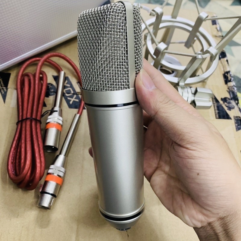 Micro Chuyên Thu Âm U87-PRO 48V Tích Hơp Nguồn 48V,Kiểu Dáng Sang Trọng,Âm Thanh Chuẩn,Trung Thực bh 1 năm