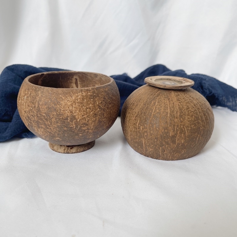 Chén đựng nến làm bằng gáo dừa