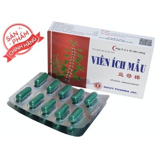 Viên uống Ích Mẫu - Bổ huyết - Điều Kinh - Hộp 20 viên - Đại Uy