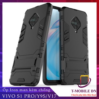 Ốp lưng Vivo S1 Pro/ Y9s/ V17 iron man chống sốc có giá đỡ xem video tiện lợi