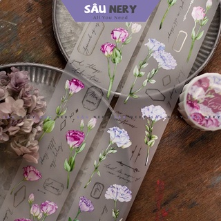 Sâu Nery - Washi tape hoa Eustoma by Loi Design
